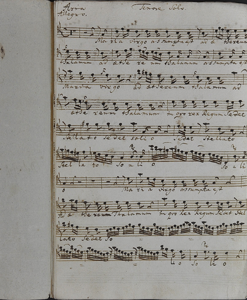 Haydneum - Történet, küldetés 5 Conforto Aria Offertorium Istvanffy kotta képe